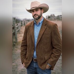 Western Brown Suede Blazer Sz. 48R